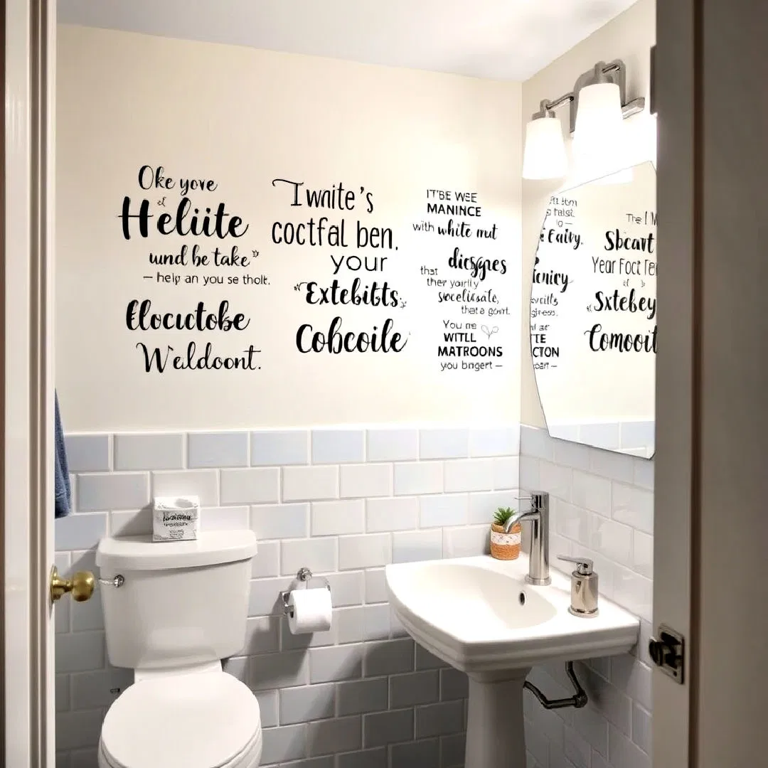 removable wall decals in teen bathroom