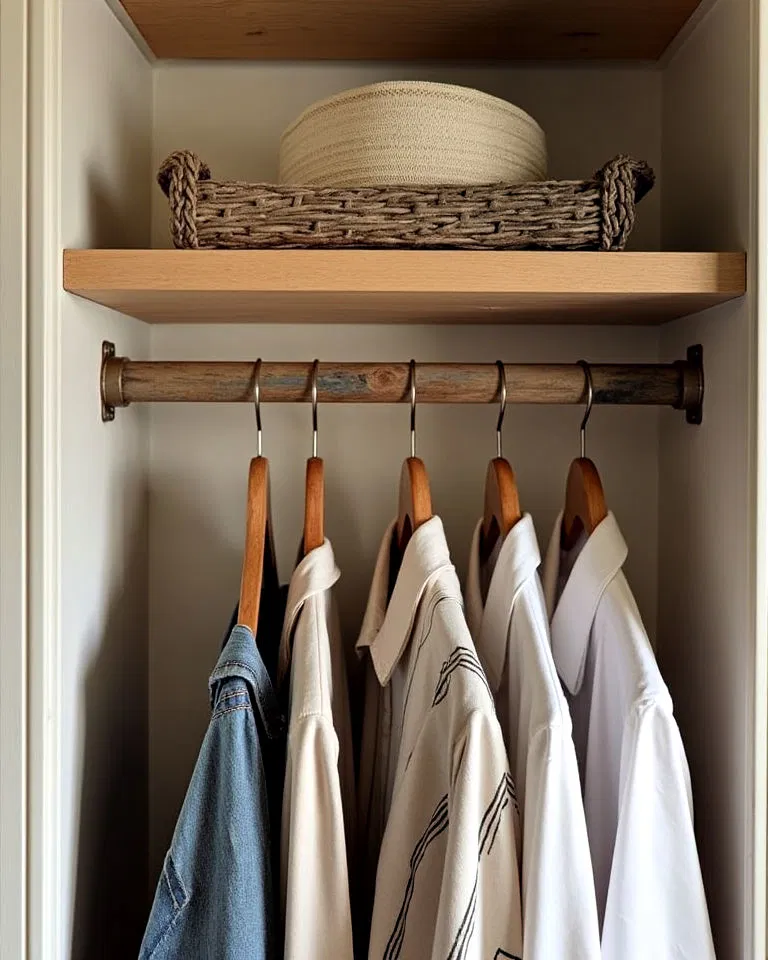 cohesive wooden closet hanger rods