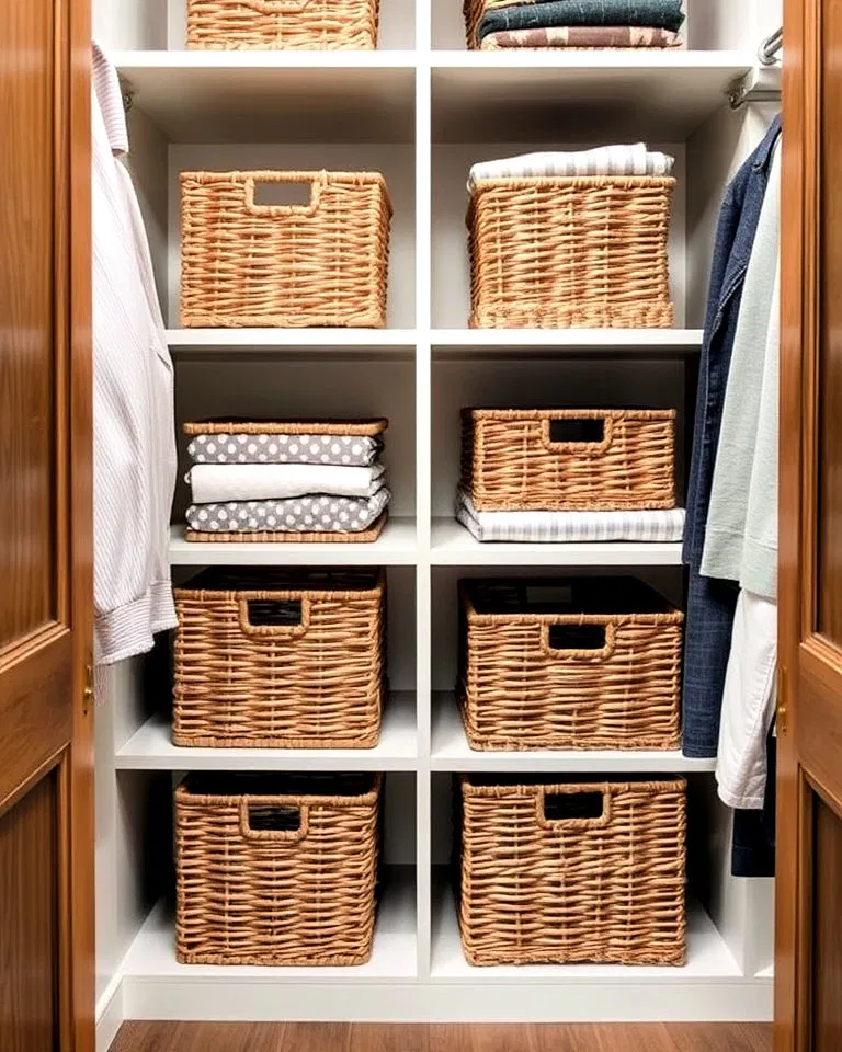 cozy wicker storage baskets