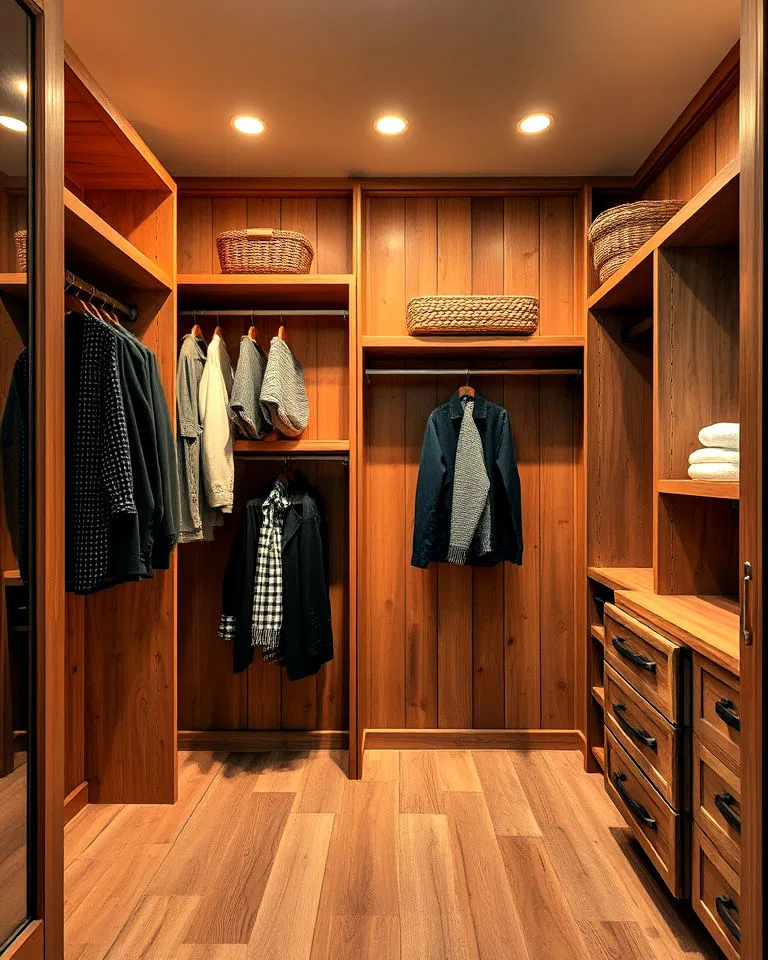 cedar lined walls to add warmth