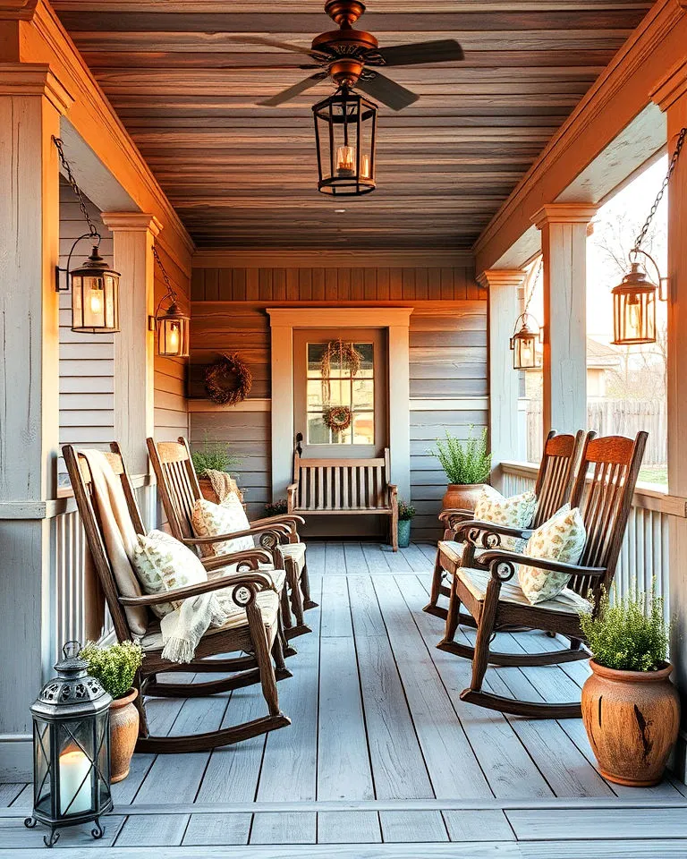 rustic farmhouse porch deck