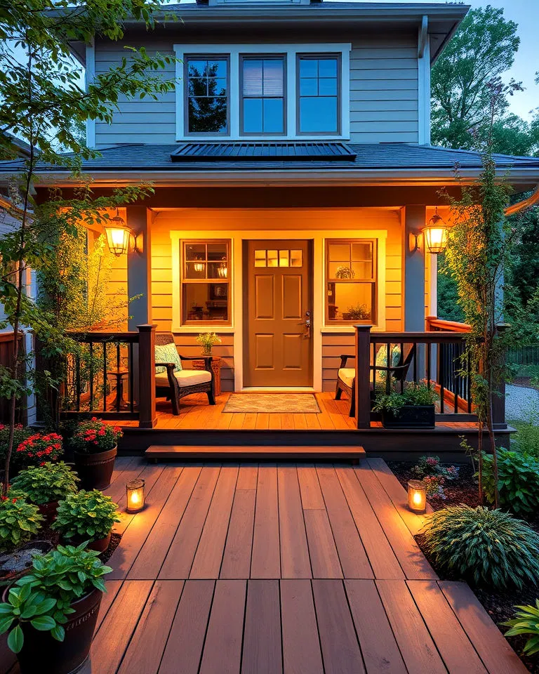 eco friendly front porch deck