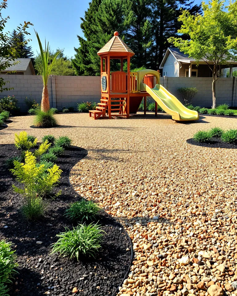 Decomposed granite play area for children