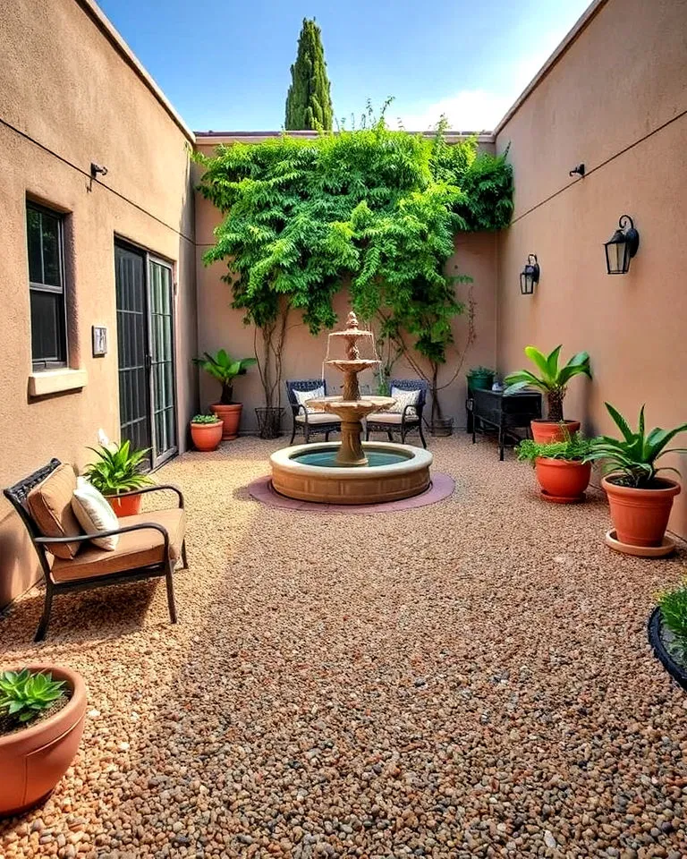 Decomposed granite courtyard