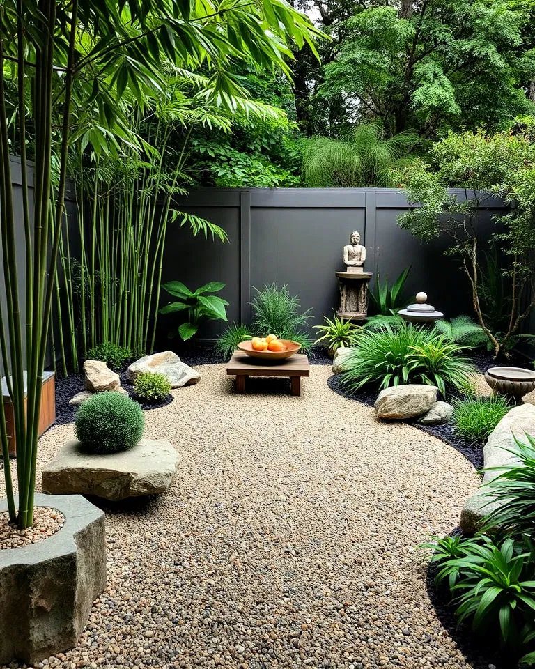 Decomposed granite meditation garden