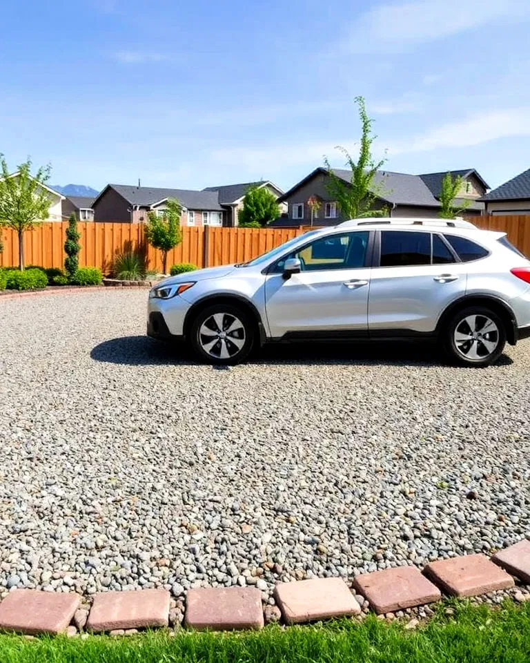 Decomposed granite parking pad