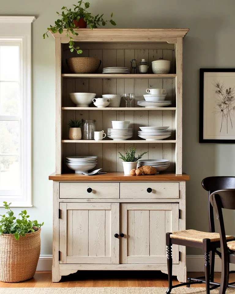farmhouse style hutch for a cozy vibe