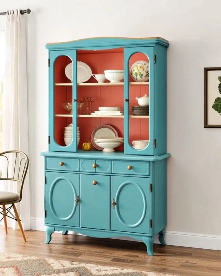 vintage inspired hutch for retro charm