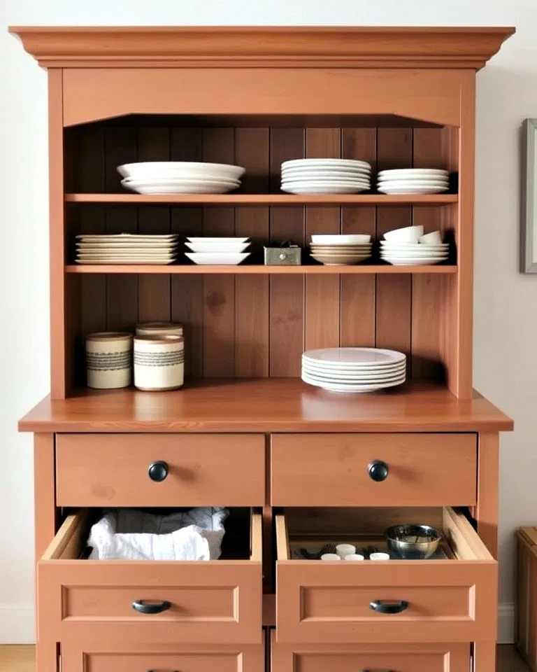 hutch with drawers for added storage
