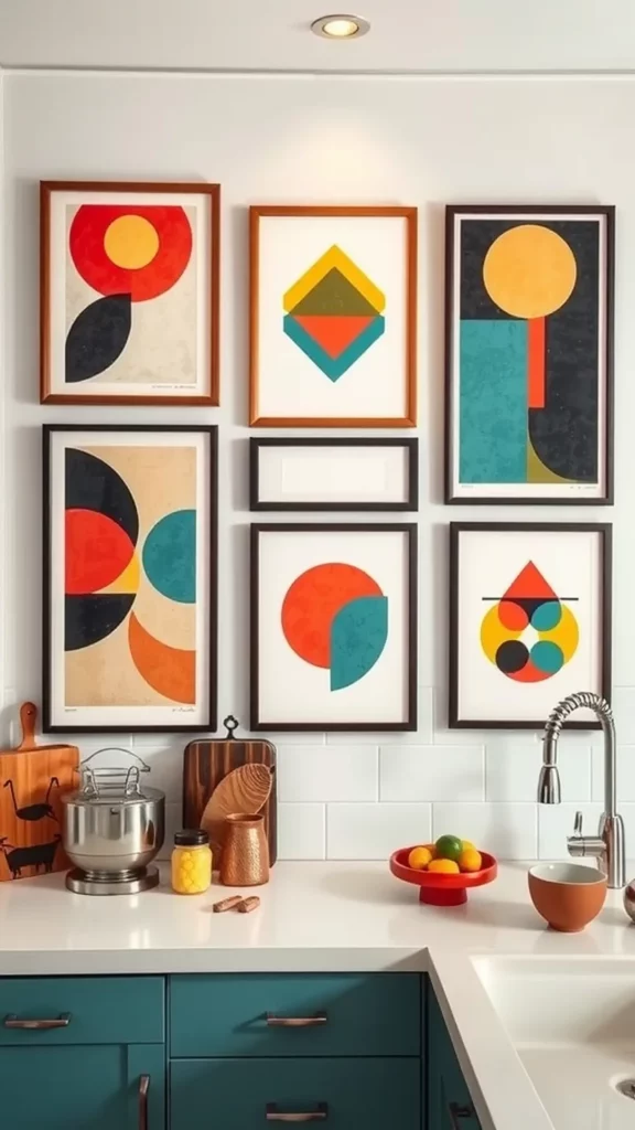 Abstract geometric prints