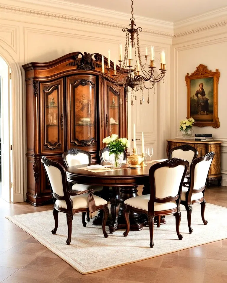 Antique-style furniture in Italian interior design