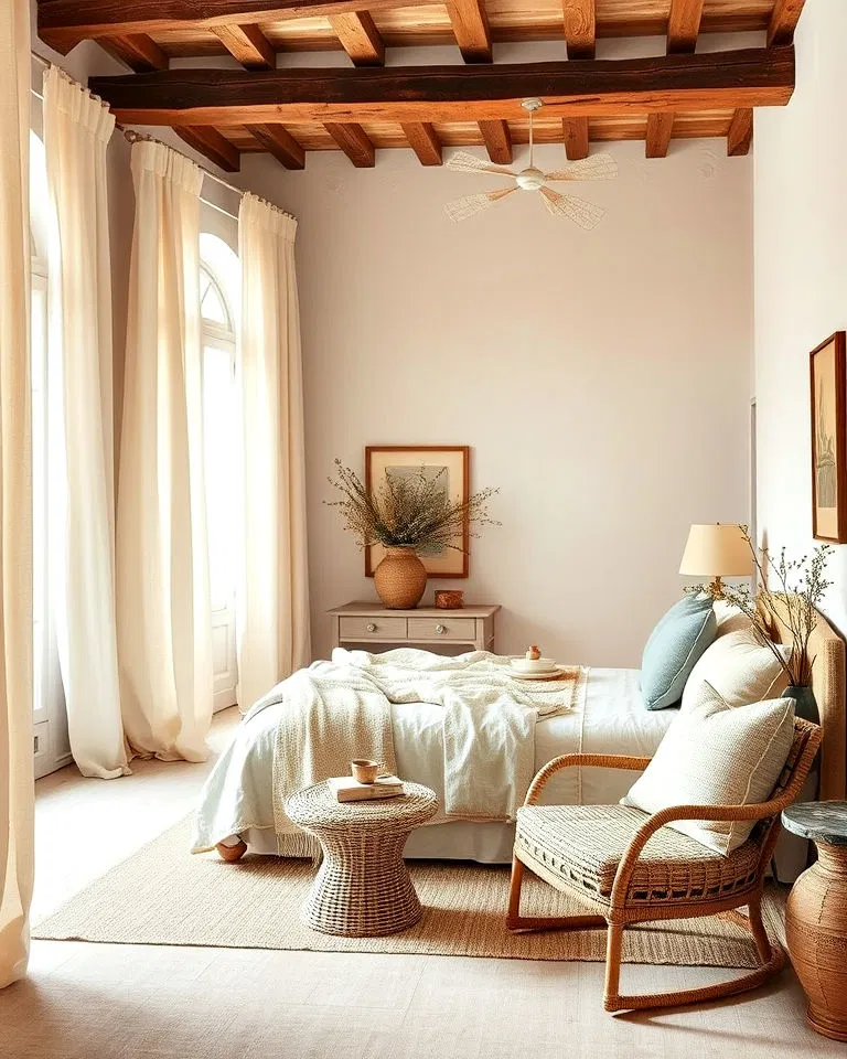 Linen and cotton textures in Italian interior design