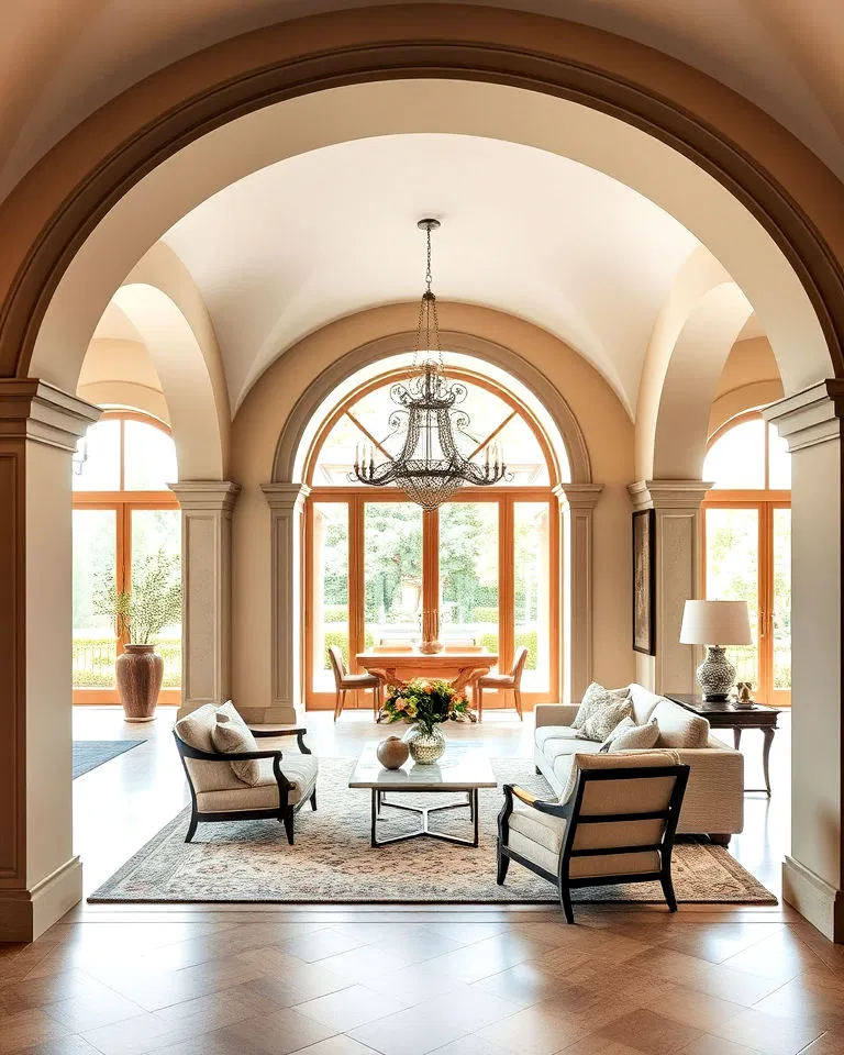 Classical archways in Italian interior design