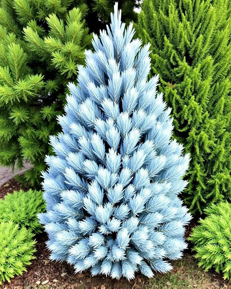 Blue spruce adding texture