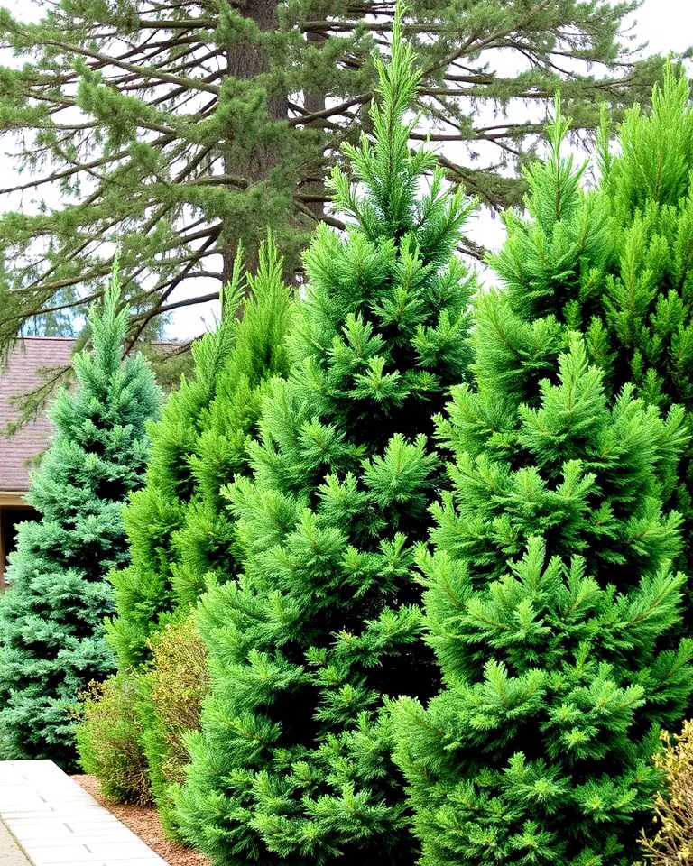 Spruce trees for winter interest
