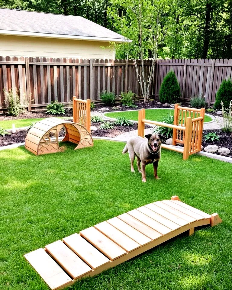 simple obstacle course for dog