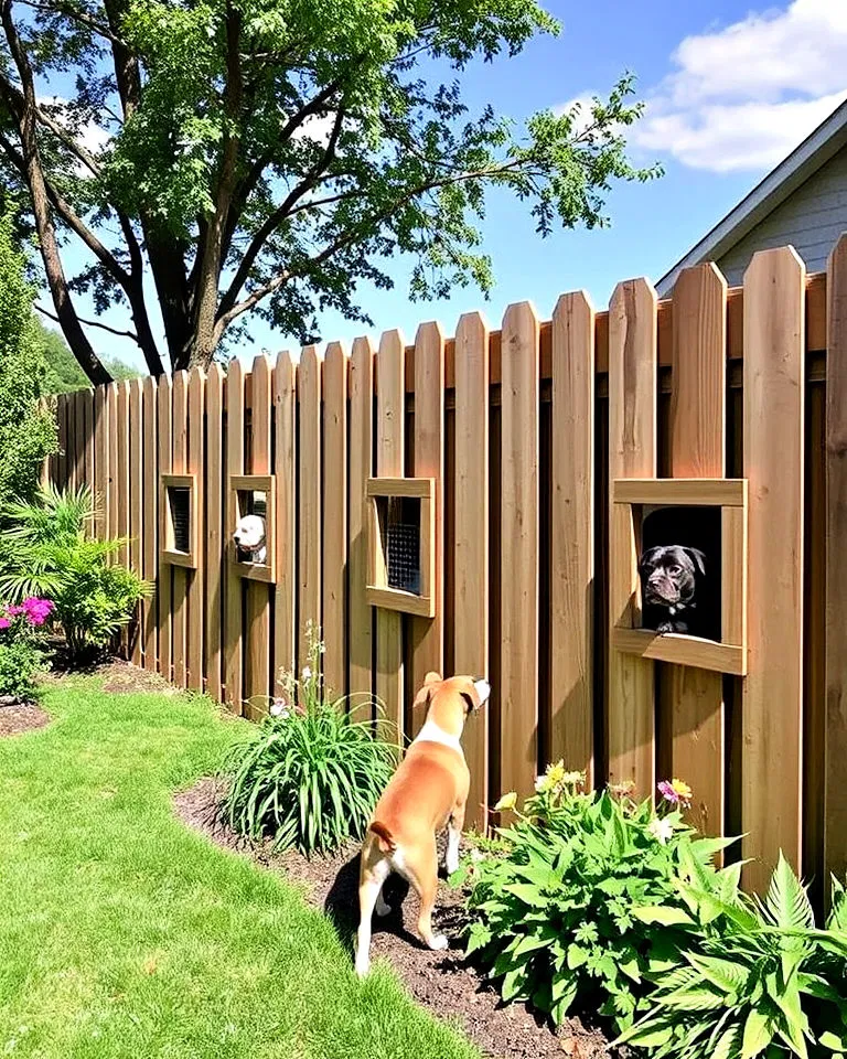 fence windows for dogs