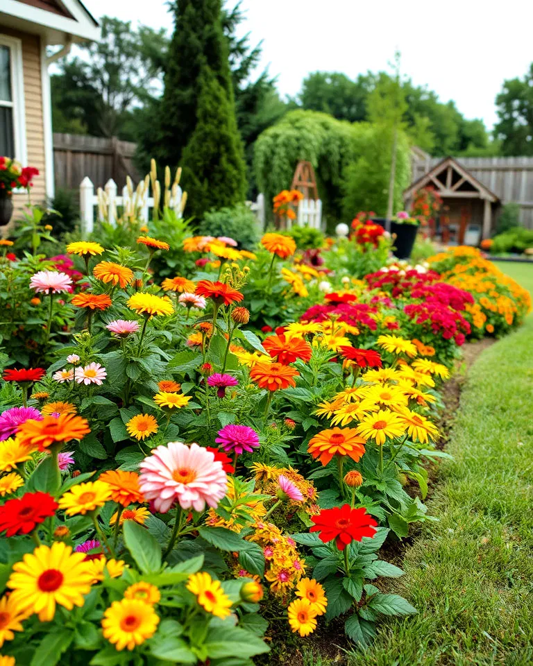 low maintenance flower beds landscaping