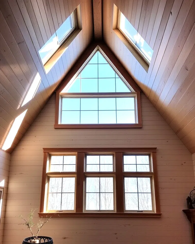 vaulted ceiling gable windows