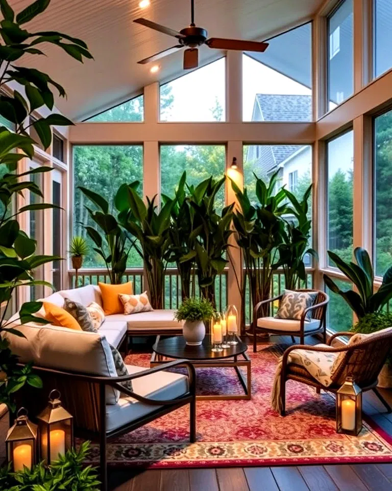 screened in porch to an urban oasis