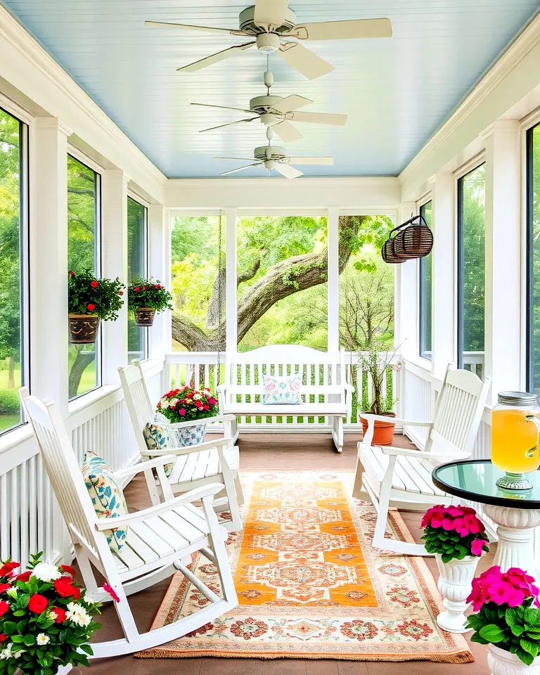 classic veranda style screened in porch