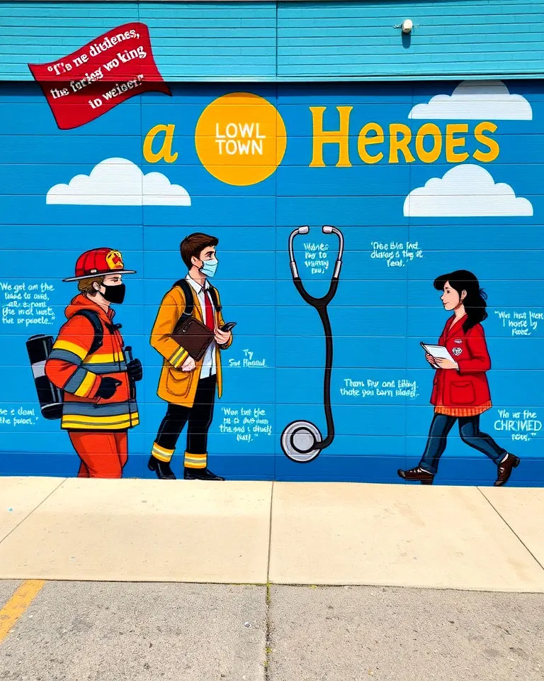 Mural paying tribute to local heroes