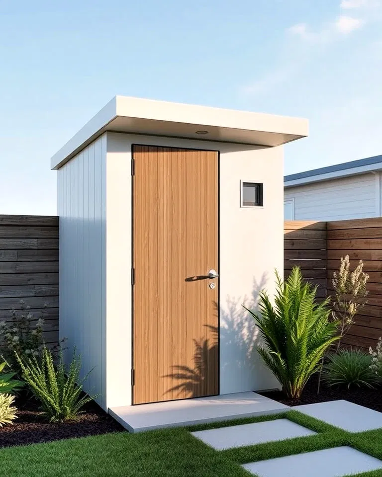 modern minimalist outhouse