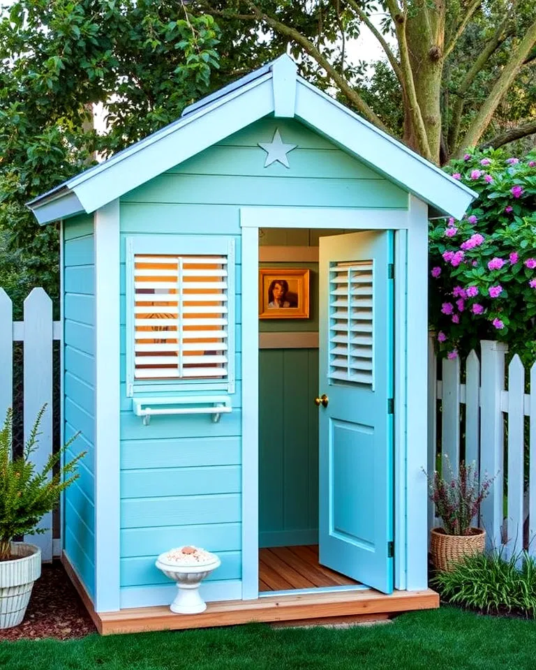 coastal beach hut outhouse