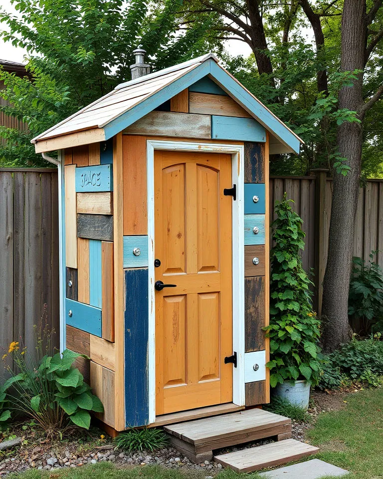 recycled material outhouse