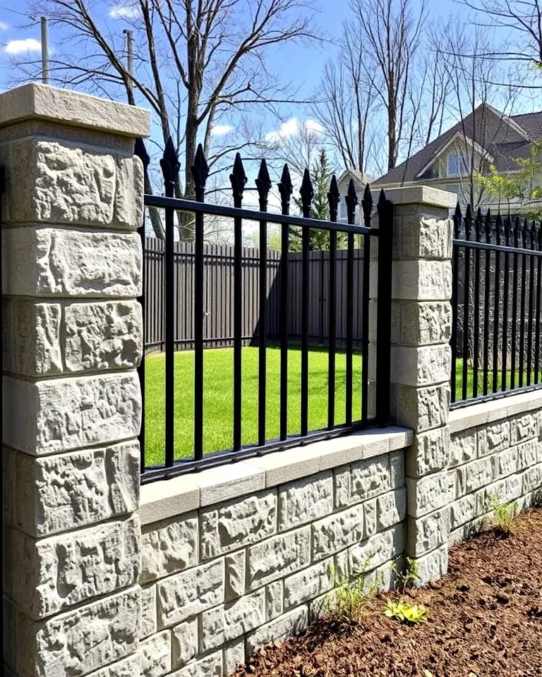 decorative textured concrete block wall