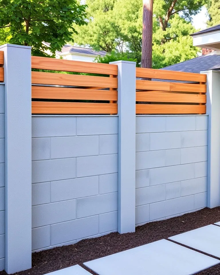modern minimalist concrete fence