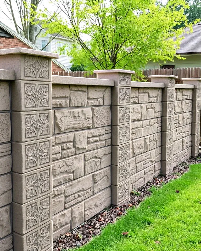 double sided decorative concrete wall