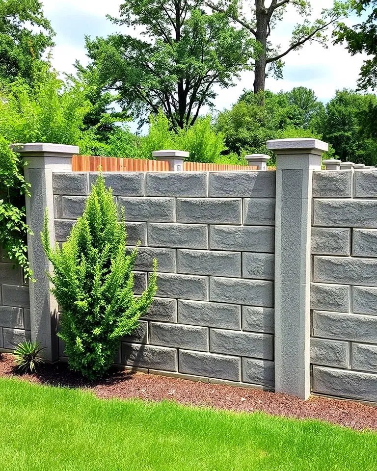 staggered concrete block design