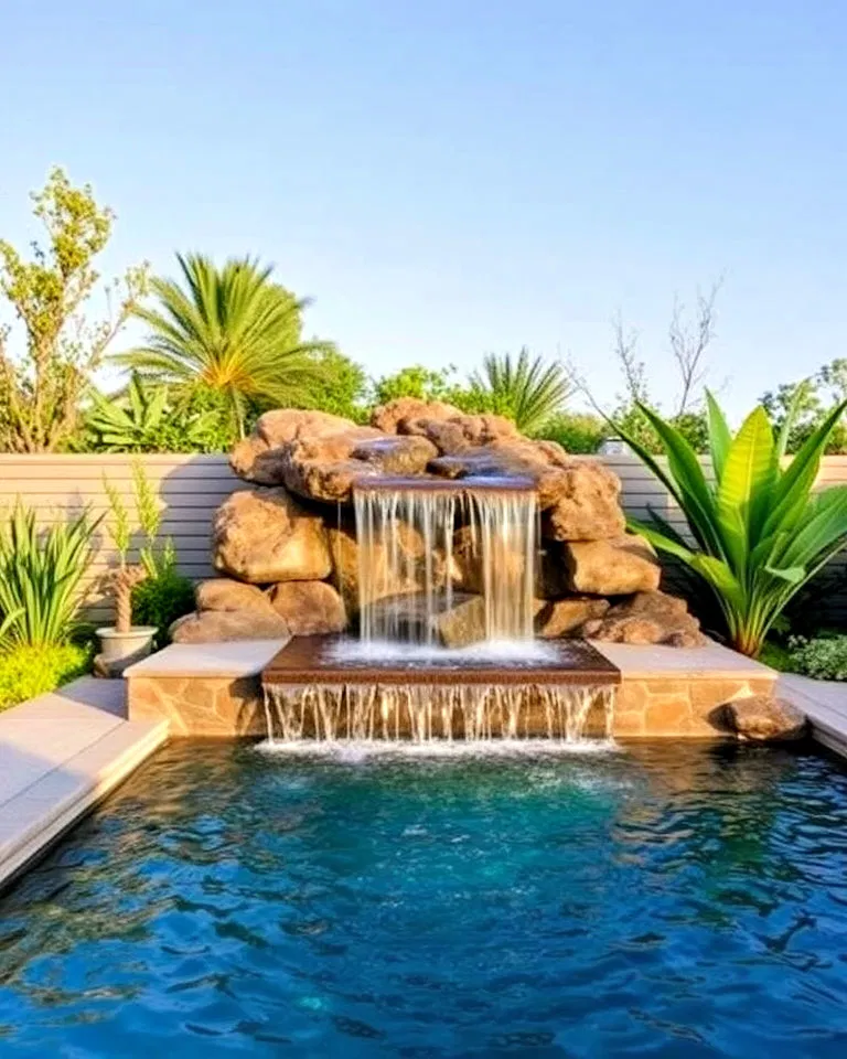 dynamic waterfall pool - garden pool ideas