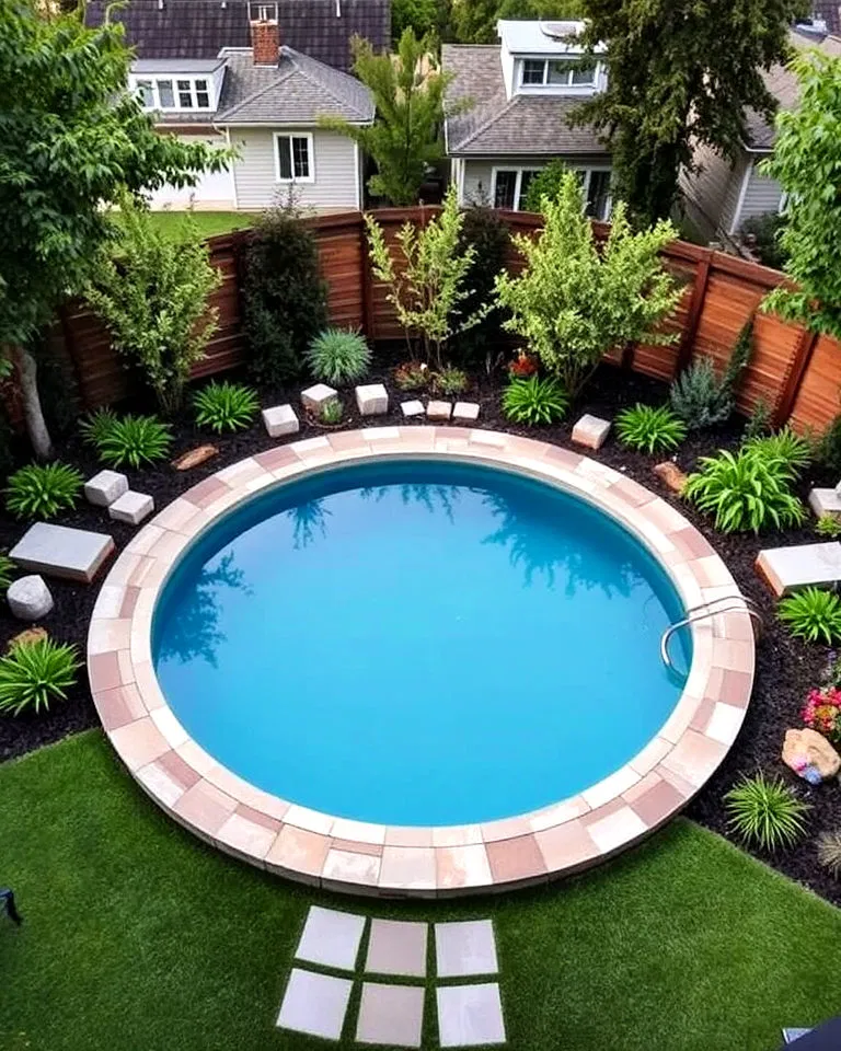 rounded circular pool - garden pool ideas