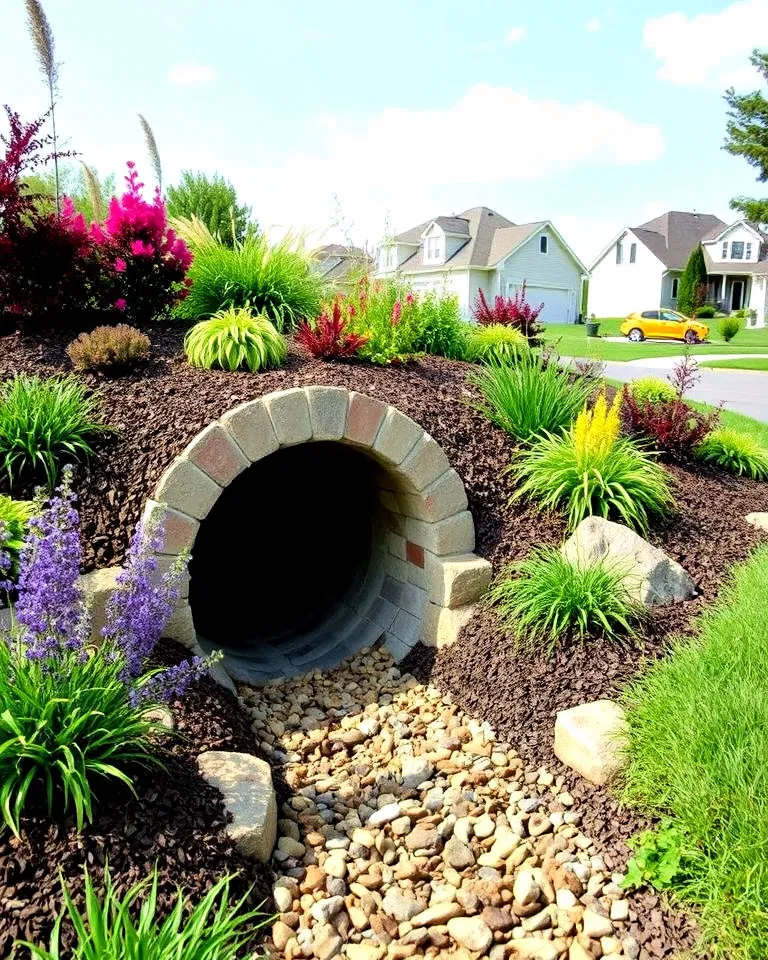 landscaping around driveway culvert