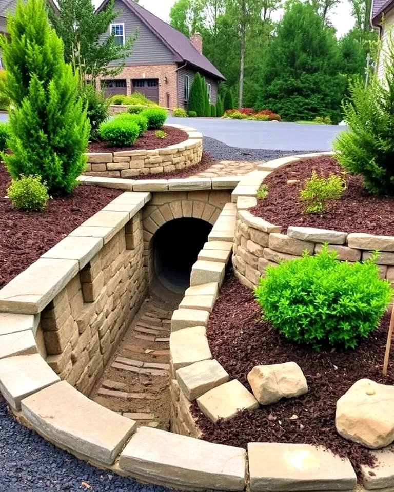 culvert with retaining walls