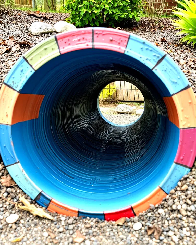 painted driveway culvert pipe