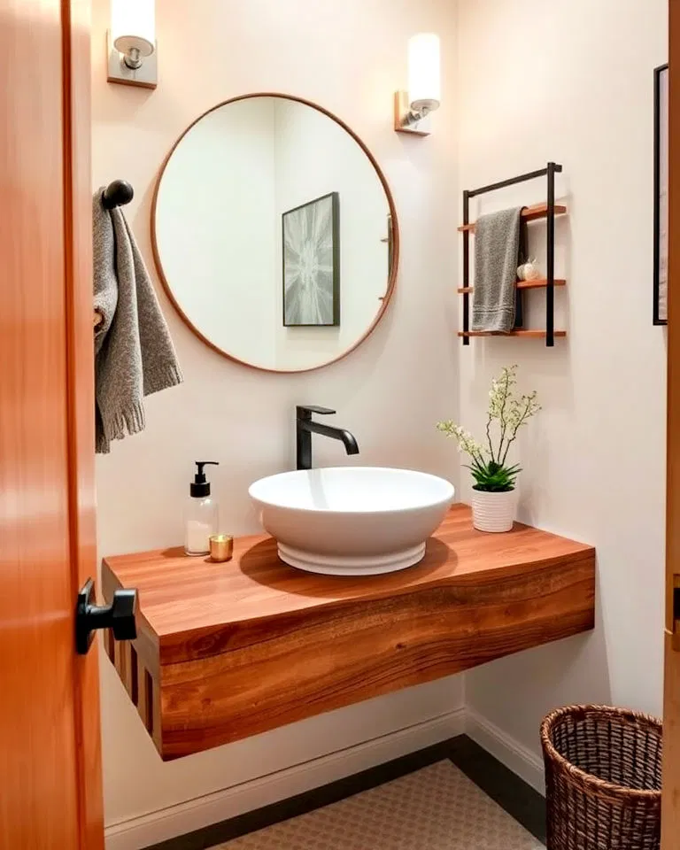 floating vanity from reclaimed wood floating vanity from reclaimed wood