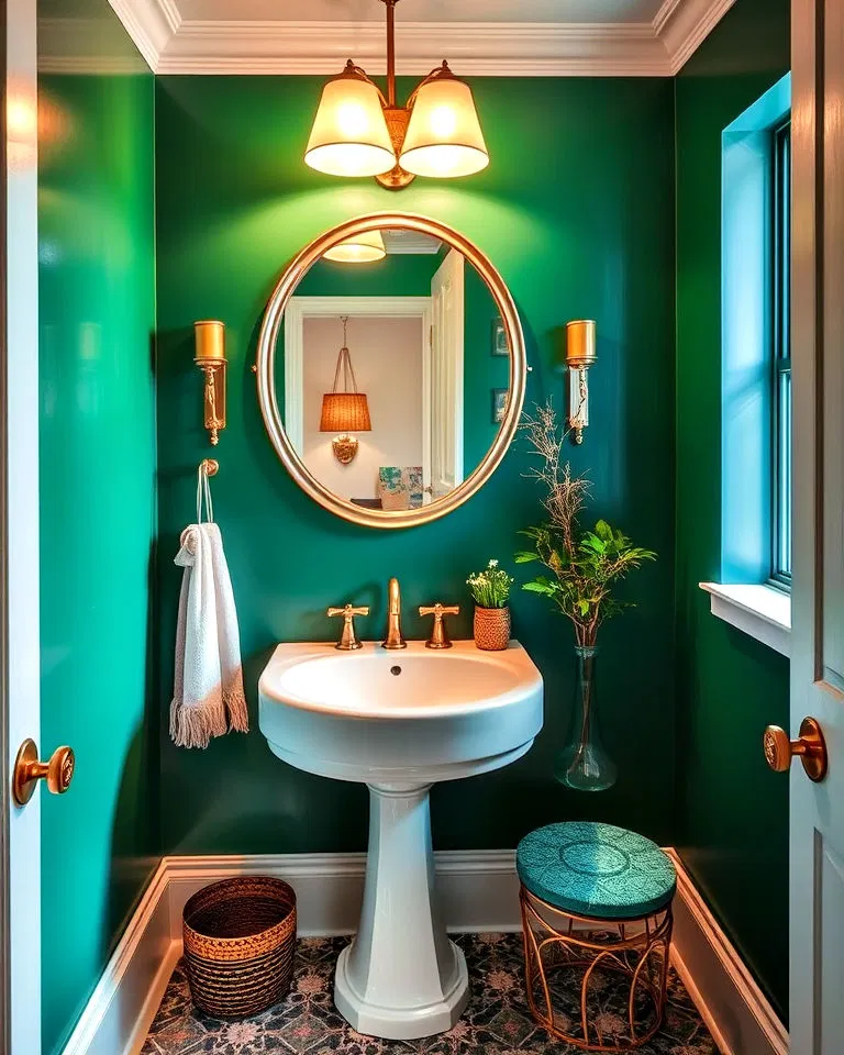 vibrant paint colors eclectic powder room vibrant paint colors eclectic powder room