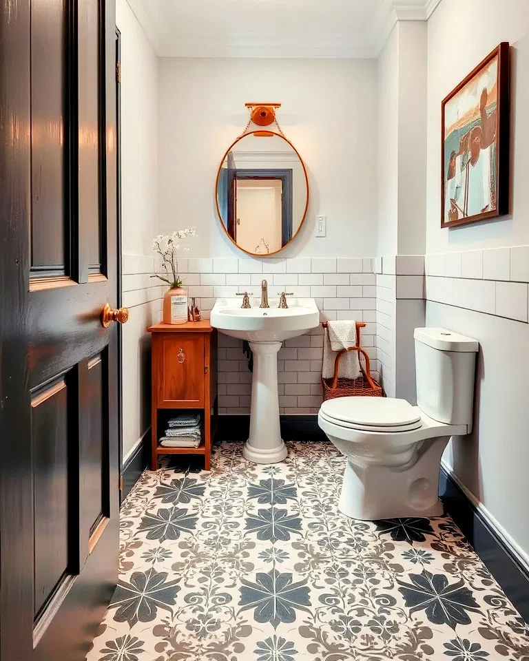 unique flooring designs eclectic powder room unique flooring designs eclectic powder room
