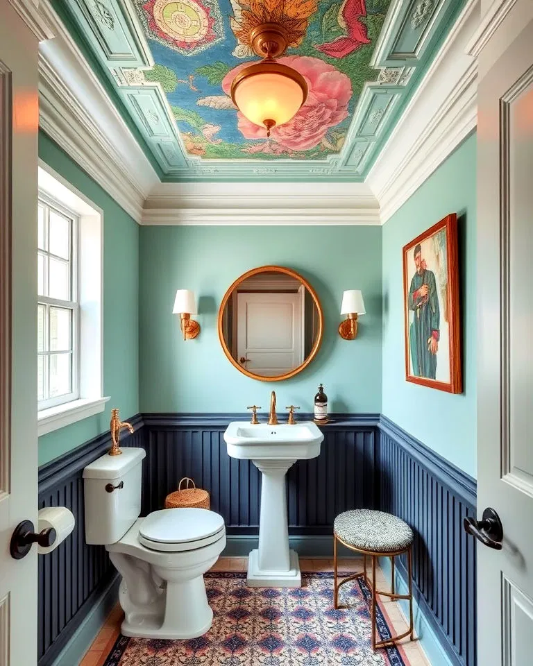 dramatic ceiling designs eclectic powder room dramatic ceiling designs eclectic powder room
