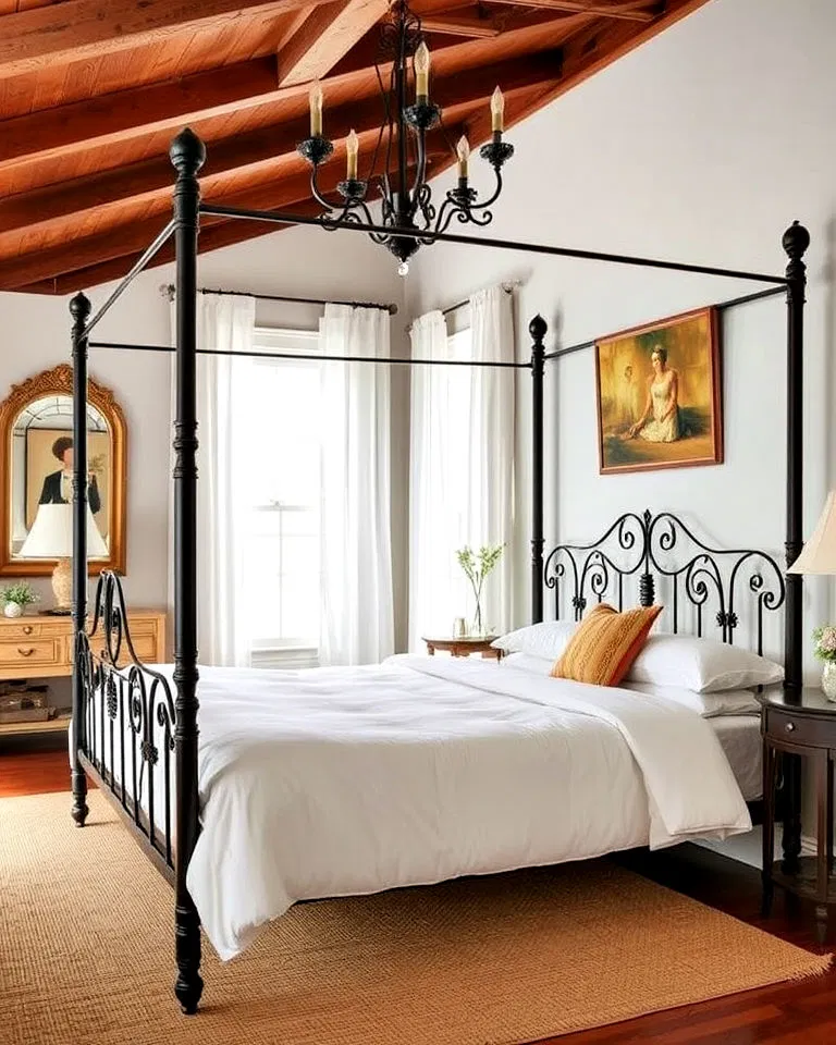 Wrought iron accents in New Orleans style home