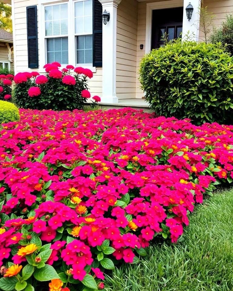lantana as ground cover in front yard