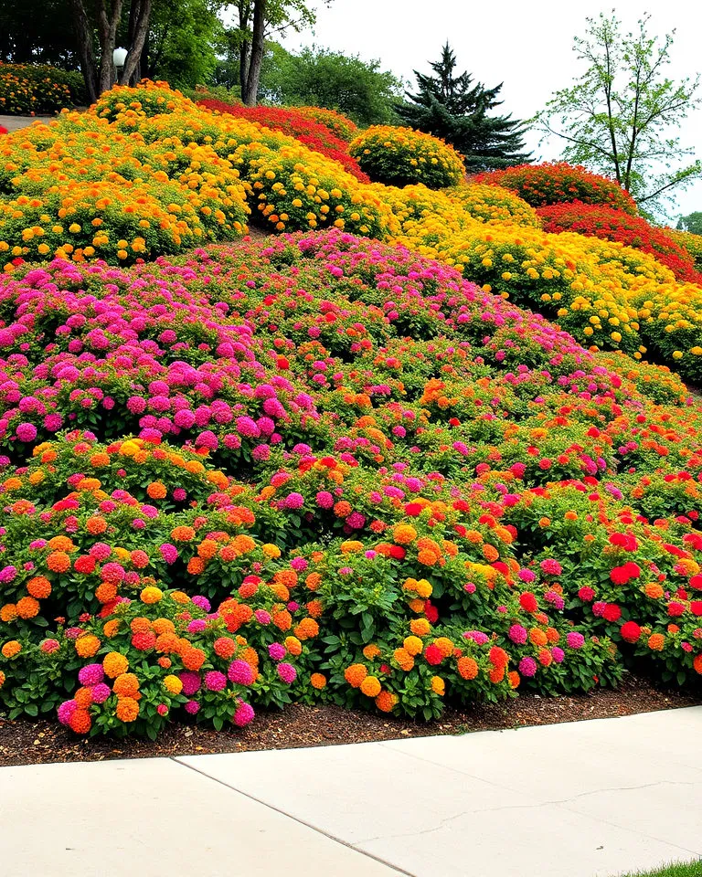 lantana planted on hillside