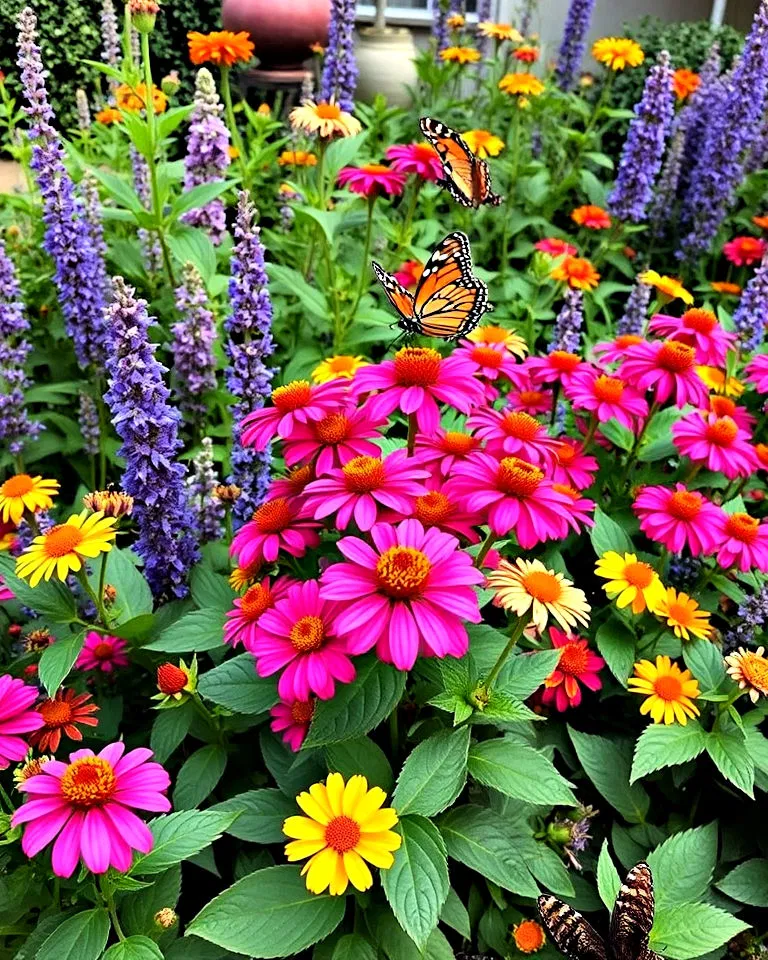 butterfly garden centered on lantana