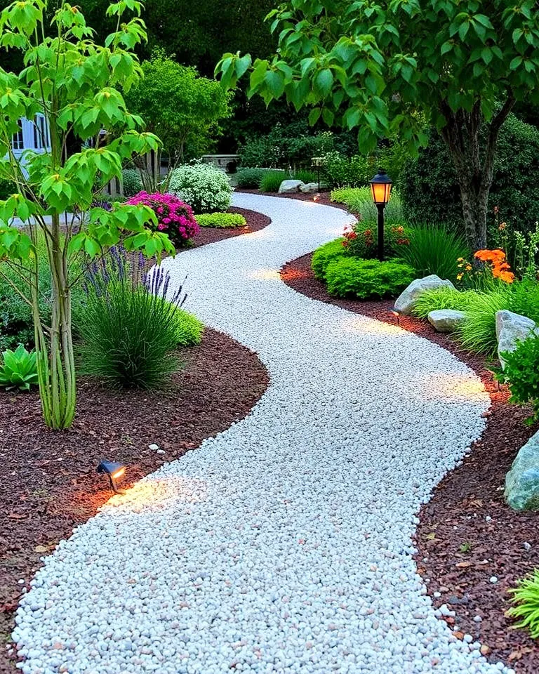 winding gravel farmhouse path