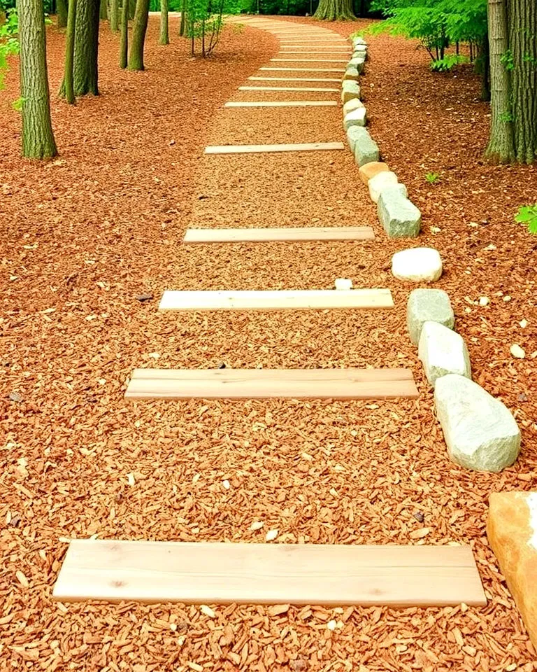 mulch farmhouse pathway