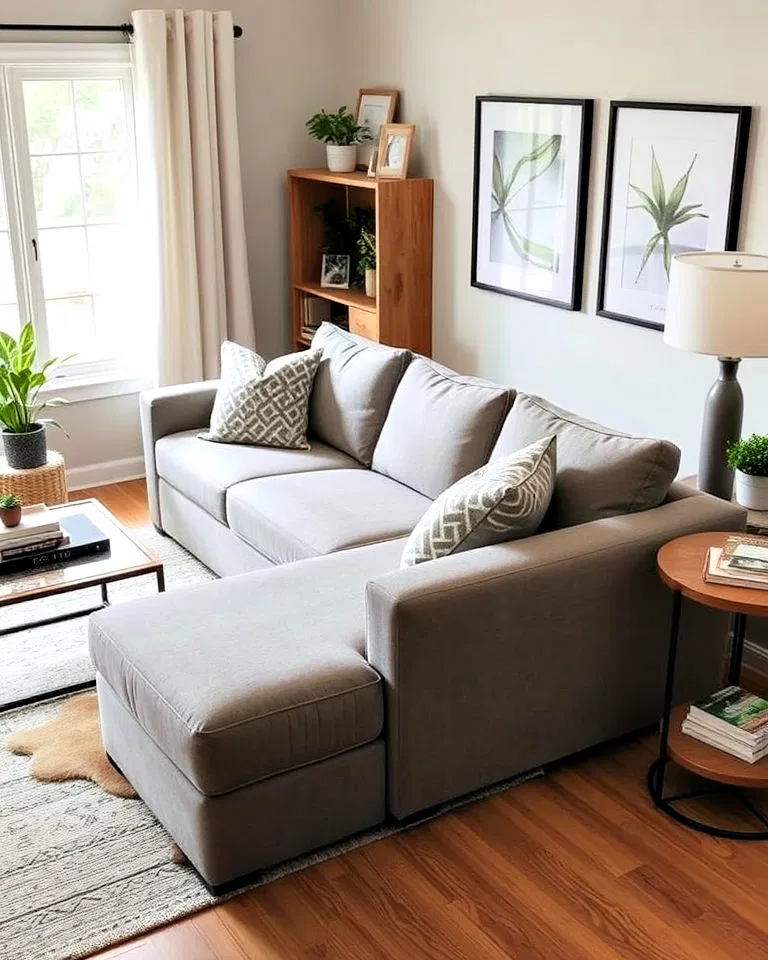 Sectional sofa featuring hidden storage in armrests