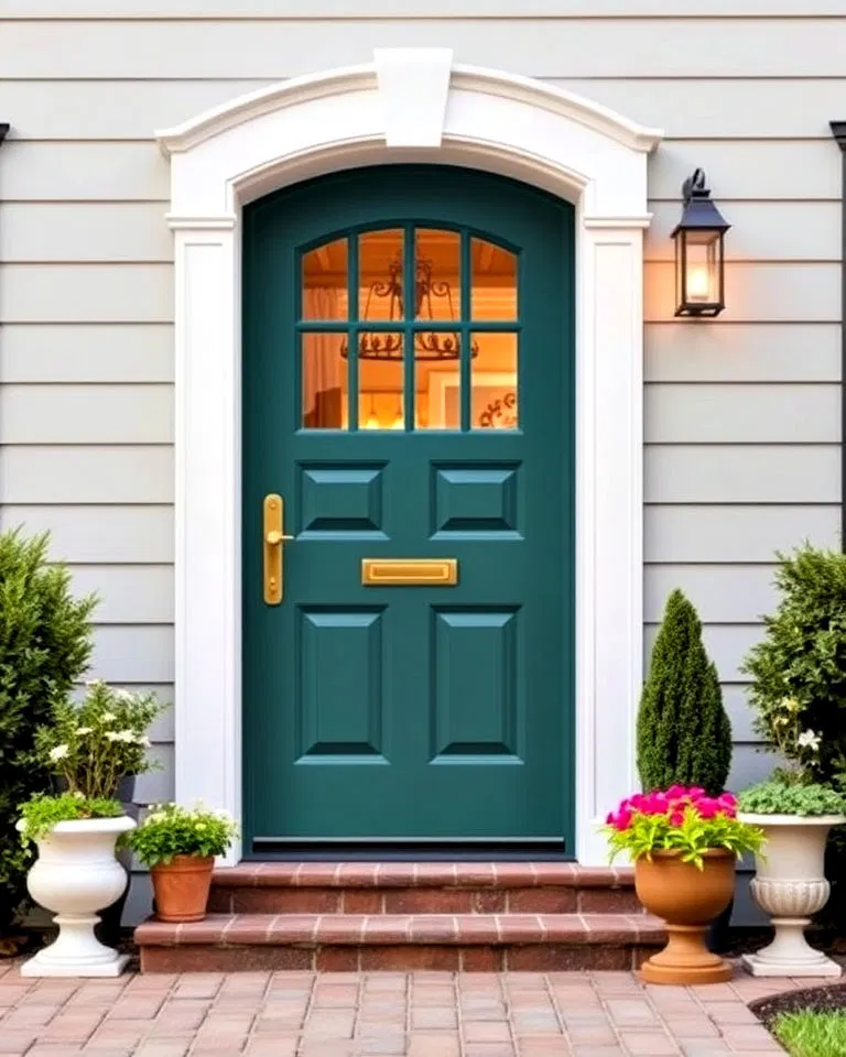 timeless teal front door